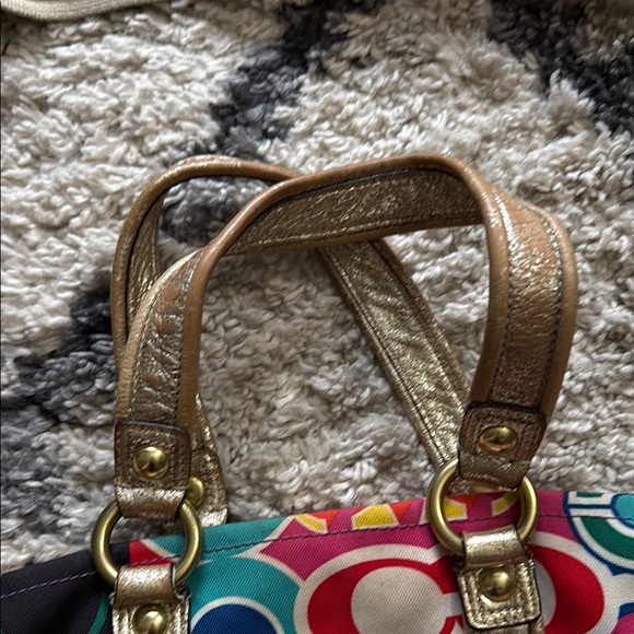 Coach Multicolor Poppy Collection Signature C Pattern Purse - Picture 6 of 15